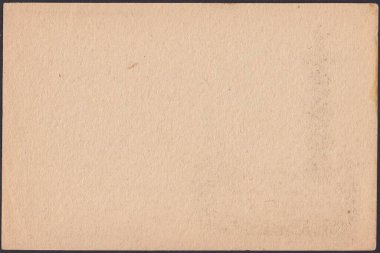 Kartpostalın ters tarafı. Desen retro karton, gri-kahverengi arkaplan