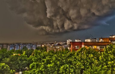 Ruse, Kuzey Bulgaristan bahar zamanında fırtınada