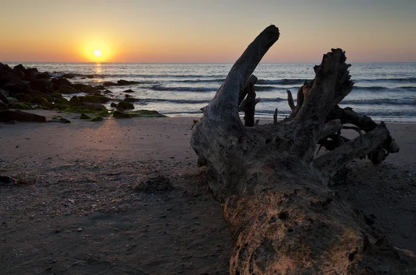 Alba Sulla Spiaggia Località Pomorie Bulgaria — Foto Stock