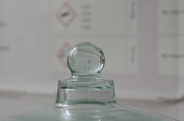 Наукові Вакуумні Десикатори Лабораторний Скляний Посуд — стокове фото