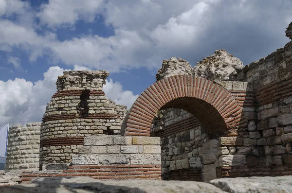 Parte Muralla Ciudad Nesebar Bulgaria — Foto de Stock