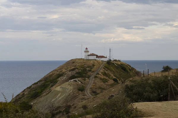 Phare Sur Cap Emine Début Soirée — Photo