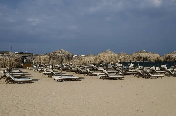 Búlgaro Paisagens Beira Mar Bela Praia Perto Sozopol Parque Campismo — Fotografia de Stock