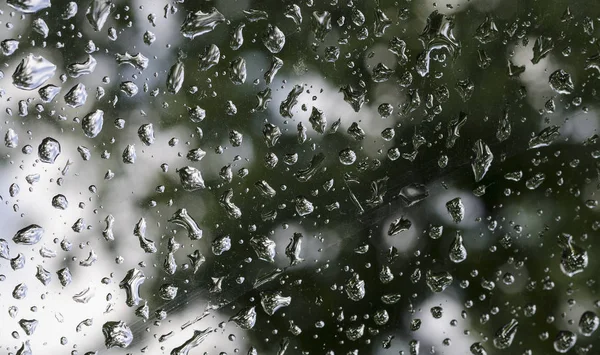 Gotas Lluvia Cristal Ventana Primavera —  Fotos de Stock