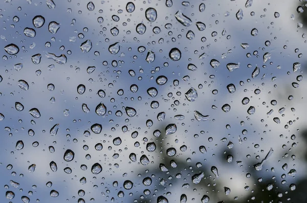 Gotas Lluvia Cristal Ventana Primavera —  Fotos de Stock