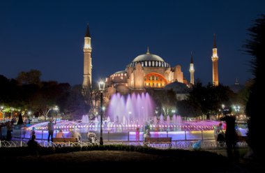 Ayasofya manzarasına akşam sophia İstanbul, Türkiye
