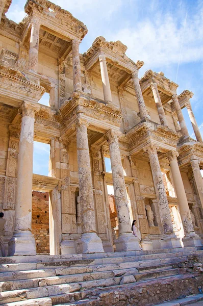 De bibliotheek van Celsus, Ephesus — Stockfoto