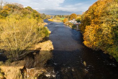 River Wye in Autumn at Hay on Wye clipart