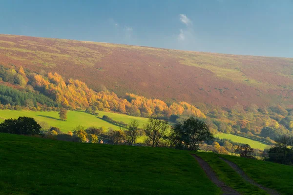 Evening in mountain valley, Britain — Stock Photo, Image