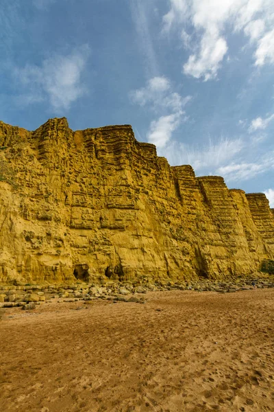 Sandstone Cliffs of West Bay — Stock Photo, Image