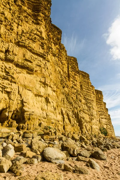 Sandstone Cliffs of West Bay — Stock Photo, Image