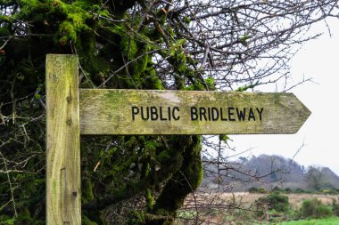 Ahşap Bridleway işareti