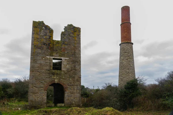 Great Work Tin, copper and lead Mine beam engine house — Stock Photo, Image