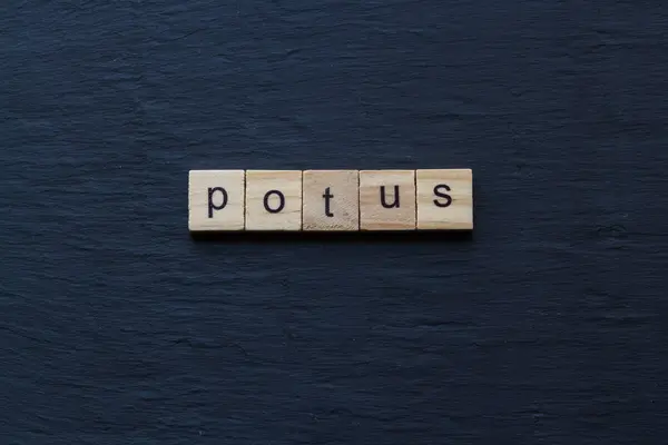 POTUS spelled on wooden blocks. — Stock Photo, Image