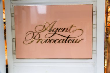 Editorial, Sign or logo of Agent Provocateur, landscape clipart
