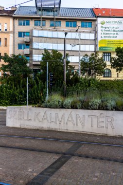 Budapeşte, Macaristan yayaları ve trafiği, Budapeşte Macaristan, 19 Eylül 2019, Macaristan