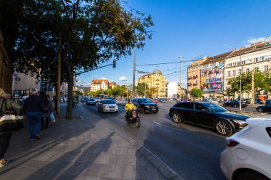 Budapeşte, Macaristan yayaları ve trafiği, Budapeşte Macaristan, 19 Eylül 2019, Macaristan