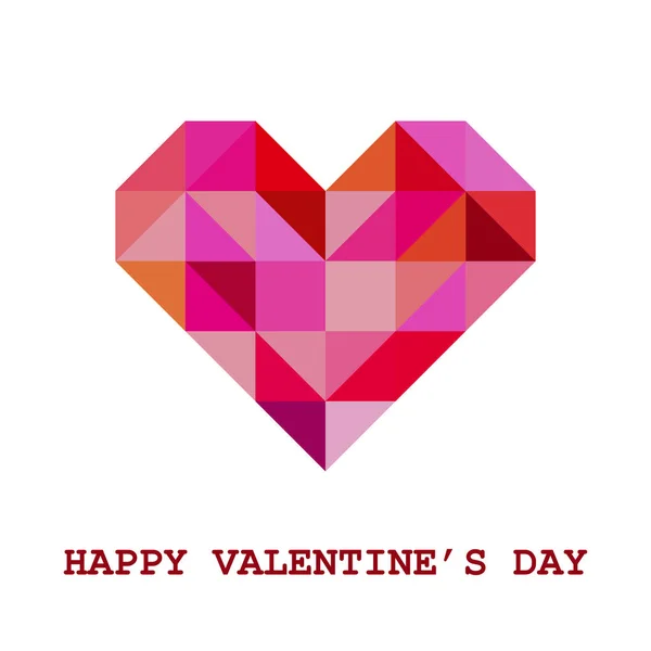 Geometrische Valentine wenskaart — Stockvector