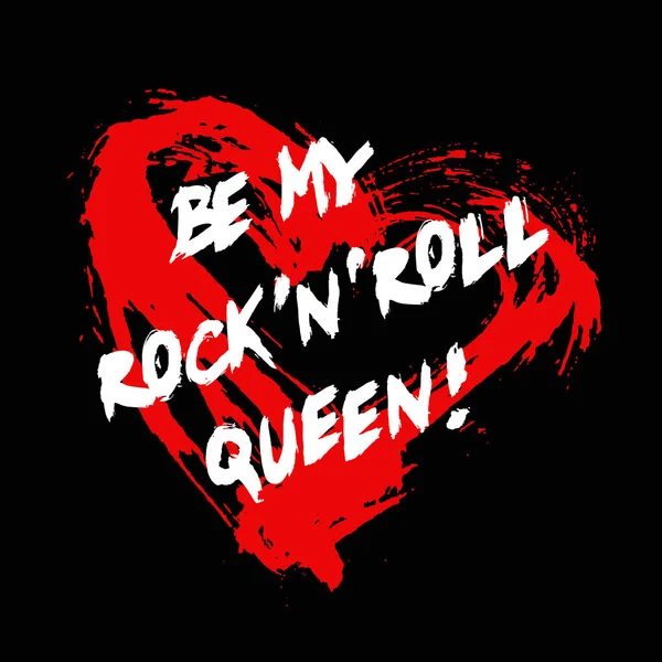 Grunge Valentine wenskaart met Slogan geschilderd — Stockvector