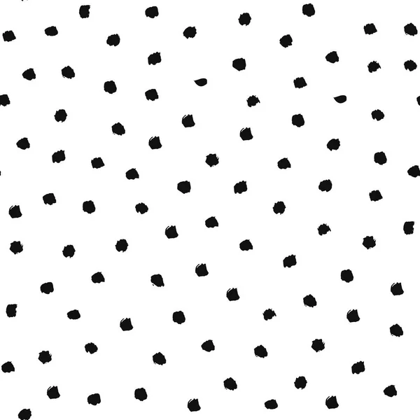 波尔卡圆点图案从画笔描边 — 图库矢量图片