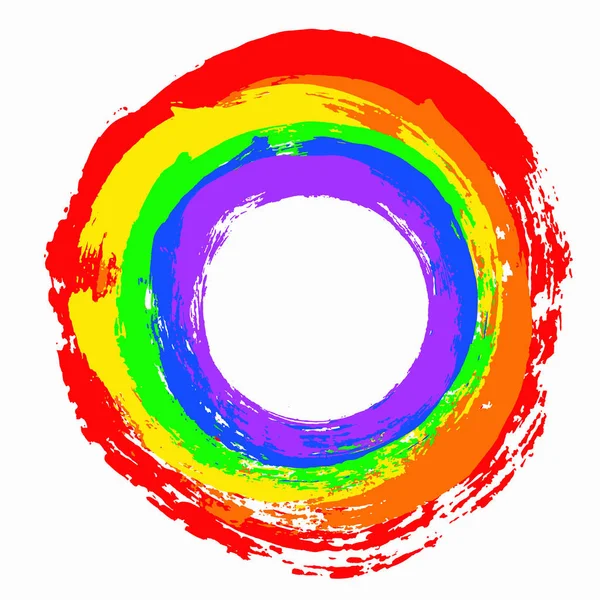 Cadre arc-en-ciel peint — Image vectorielle