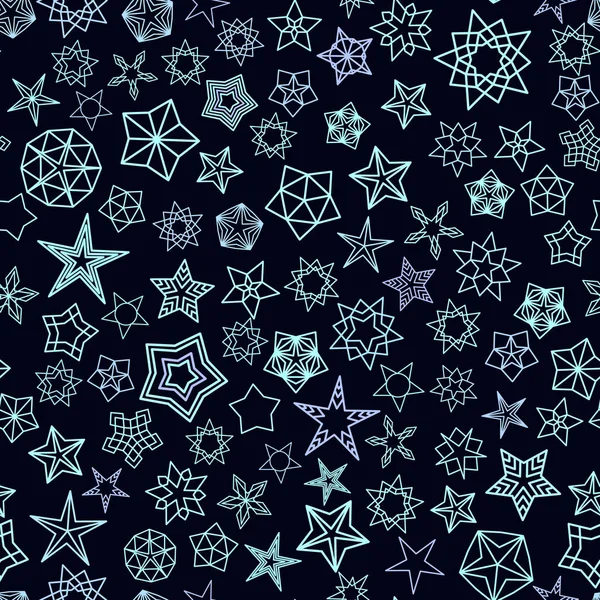 Sterne Muster aus silbernen Sternenelementen — Stockvektor