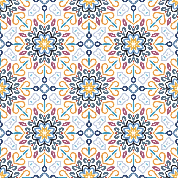 Éléments de tissage motif fleur bleue — Image vectorielle