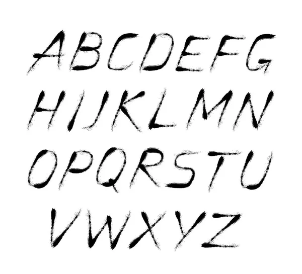 ABC Grunge geschilderd dunne Letters — Stockvector