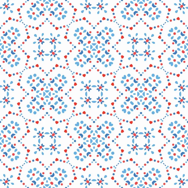 自由奔放に生きるパターン青花背景 — ストックベクタ