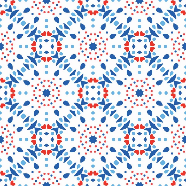 Blue Red Pattern Flower File Background — стоковый вектор