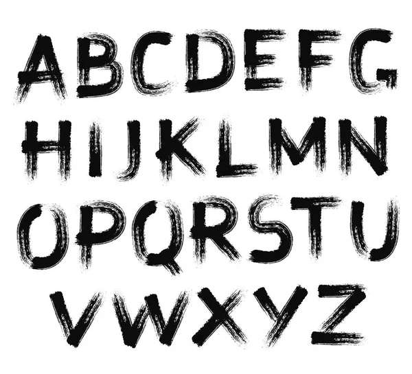 Painted Bold Font Hand Written Grunge — Stock Vector