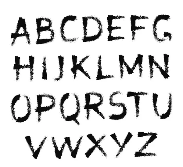 塗装フォント手書きブラシ ストロークのテクスチャ — ストックベクタ