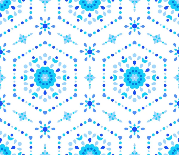 Сине-белый цветочный покров — стоковый вектор