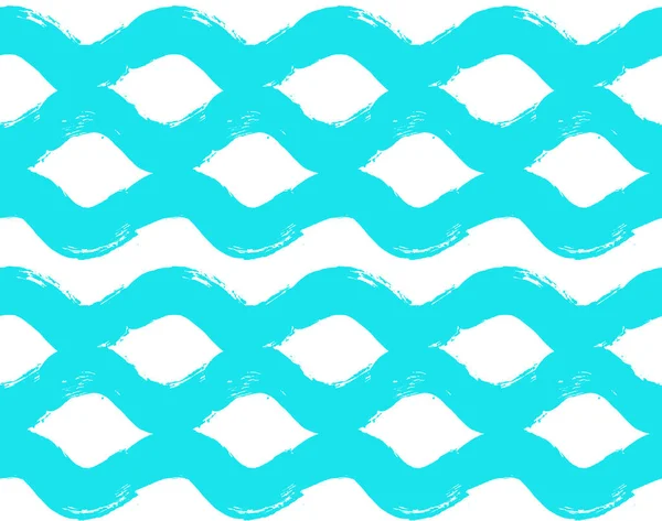 Malované tahy štětce vlna vzor — Stockový vektor