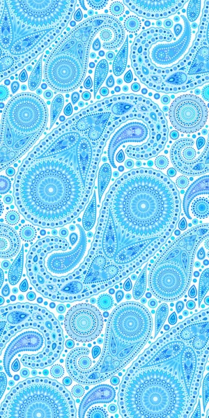 Padrão de Paisley azul intricado — Vetor de Stock