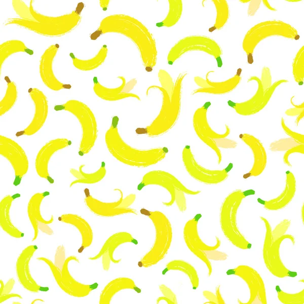 Banana sfondo dipinto modello — Vettoriale Stock