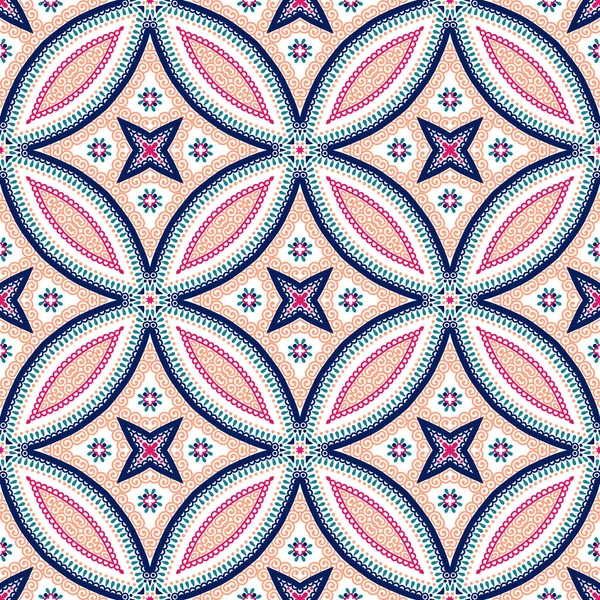 Intricato floreale Pattern Tile sfondo — Vettoriale Stock