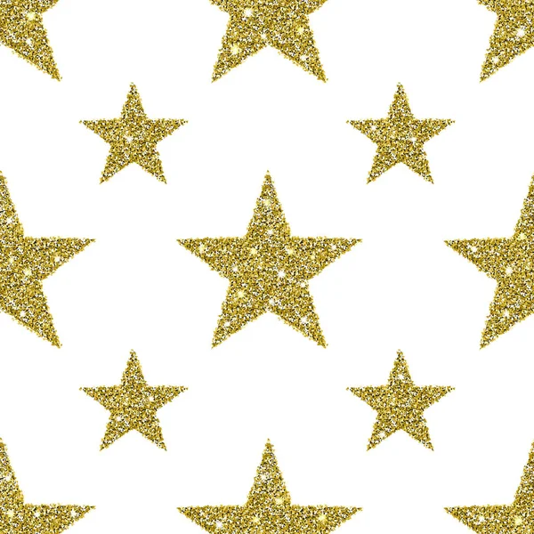 Gold Glitter Estrelas fundo — Vetor de Stock