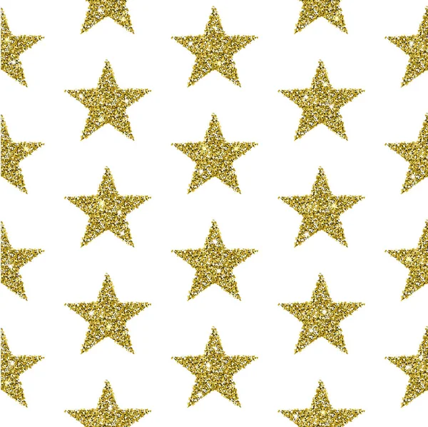 Gold Glitter Estrelas fundo — Vetor de Stock