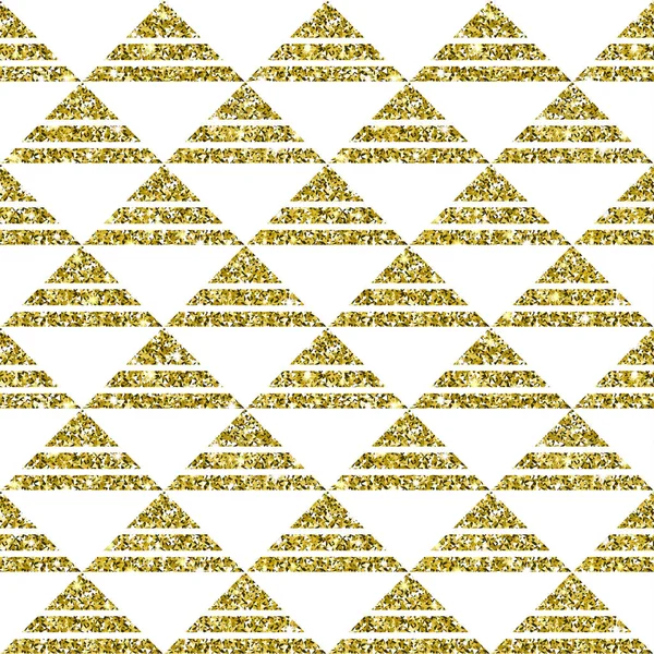 Gold Glitter geometrische patroon achtergrond — Stockvector