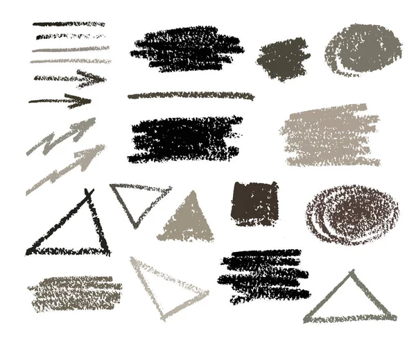 Brush Stroke verf vakken Set — Stockvector