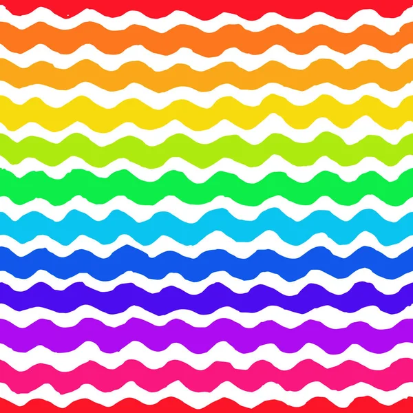 Vague irrégulière Rainbow Pattern — Image vectorielle