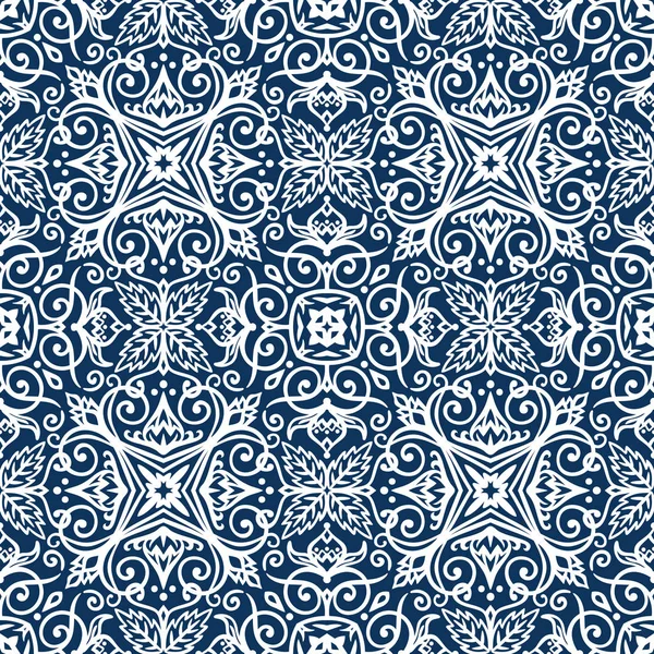 Blå Arabesque mönster — Stock vektor