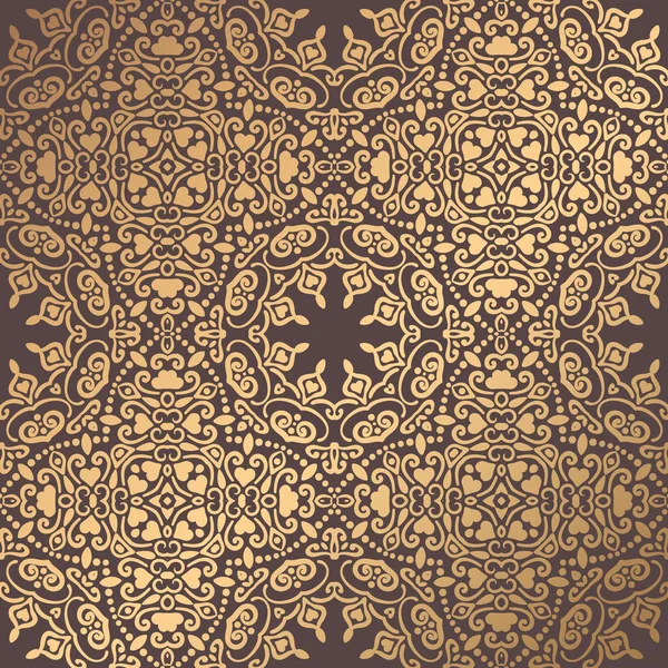 Golden Arabesque Pattern — Stock Vector