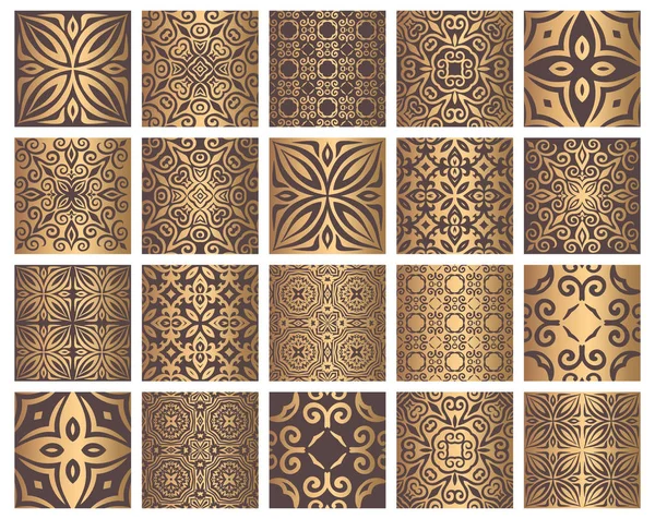 Colección Azulejos de Oro — Vector de stock