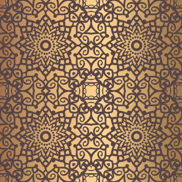 Goldenes Arabesken-Muster — Stockvektor