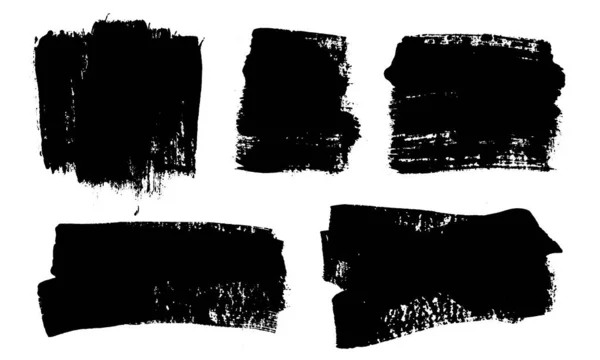 Brush strokes. Vector paintbrushes set. Grunge design elements — Stock Vector