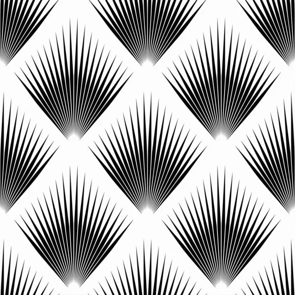 Art Deco pattern. Vector black white background. Luxury seamless ornament — Stock Vector