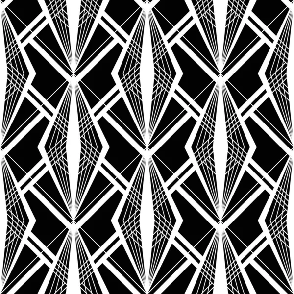Art-déco-Muster. Vector schwarzer weißer Hintergrund — Stockvektor