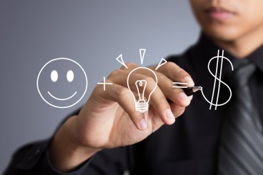 Yatırım kavramı yazma iş adamı